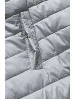 Tmavě modro-šedá oboustranná dámská zimní bunda s kapucí (w213)