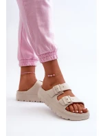 Dámské béžové pěnové pantofle Melorea na platformě