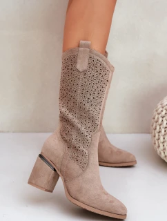 Ažurové kozačky model 218494 Step in style