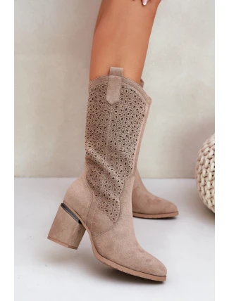 Ažurové kozačky  model 218494 Step in style