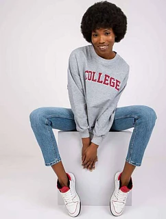 Dámská mikina oversize College grey melange (7649)
