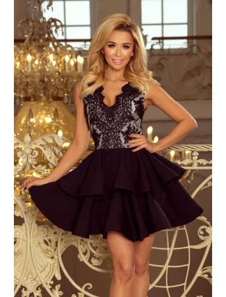 Dámské šaty krajkové 200-3-XL - Černé Dámské šaty krajkové 200-3-XL - Černé