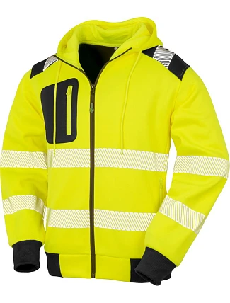 Result R 503X Bezpečnostní mikina s kapucí 30.503X fluorescent yellow/black