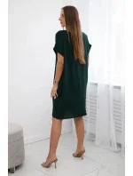 Šaty s kapsami tmavě zelená
