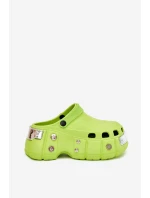 Dámské sandály na masivní platformě limetkové Korina