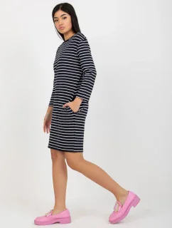 LO SK LK 259 šaty.00X bílá a tmavě modrá