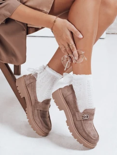 Dámské semišové béžové mokasíny FashionStreet ZY1128