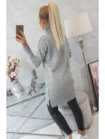 Svetr se stojáčkem šedý