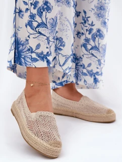 Dámské espadrilky na platformě Béžové Vinceza 17392