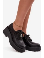 Dámské polobotky s přezkou ekokůže černé Laurea