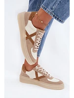 Kožené semišové dámské tenisky Zazoo N1108S5 béžové