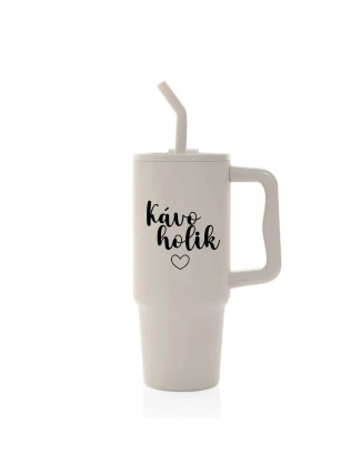 KÁVOHOLIK - béžový cestovní termohrnek 900 ml KÁVOHOLIK - béžový cestovní termohrnek 900 ml