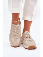 Kožené Dámské Sportovní Boty Sneakers Daniel Lopez Just Dare SS2D4043 Béžové