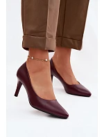 Červené eko kožené lodičky Sergio Leone