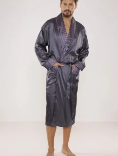 Pánský župan Satyna 940 Tmavě šedá - De Lafense