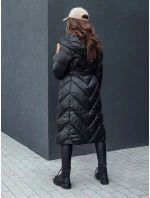 Dámský zimní prošívaný kabát s kapucí CELESTIE černý FashionStreet TY4513 Dámský zimní prošívaný kabát s kapucí CELESTIE černý FashionStreet TY4513