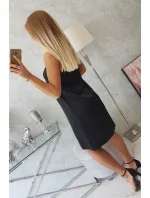 Šaty s mašlí na rameni černé Šaty s mašlí na rameni černé