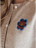 Dámský svetr s výšivkou AMELIE béžový FashionStreet MY2469