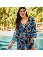 Style Hawaii šaty 8185 modrý denim - RosaFaia