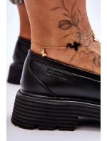 Kožené mokasínové boty Big Star LL274580 Černe