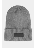 Zimní pánská teplá čepice 4F 4FAW23ACAPM306-24M šedá