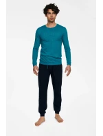 Pyžamo s odznakem 40040-67X Tyrkysová a černá - Henderson