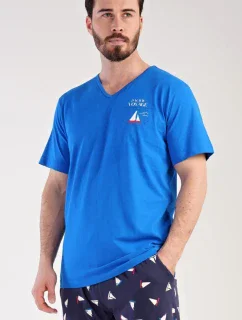 Pánské pyžamo dlouhé Loďka