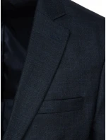 Pánské jednořadové sako v tmavě modré barvě FashionStreet MX0637 Pánské jednořadové sako v tmavě modré barvě FashionStreet MX0637