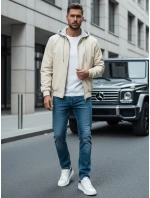 Pánská bunda bomber s kapucí bílá FashionStreet TX5020