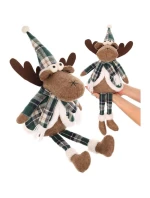 VÁNOČNÍ DEKORATIVNÍ SOBI HNĚDÍ 35+20CM