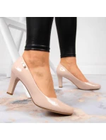 Sergio Leone W SK39J nude lakované lodičky na jehlovém podpatku Sergio Leone W SK39J nude lakované lodičky na jehlovém podpatku