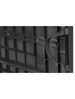 STOLEK PRO CATERING KOMPAKTNÍ STOLEK 86,5x86,5x71 cm a 4 SEDÁTKA ČERNÝ