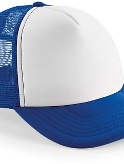 Beechfield B 645 5 panelová kšiltovka Vintage Trucker 53.0645 bright royal/white
