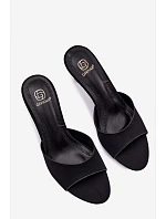 Dámské Nazouváky na Podpatku Materiál Černé Selmira