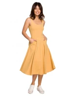 B218 Přiléhavé šaty bez rukávů - černé B218 Přiléhavé šaty bez rukávů - černé