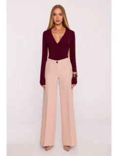 M875 Široké kalhoty - béžové