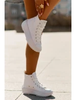 Dámské vysoké trampky Lee Cooper – bílé