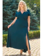 Dámské šaty SA562 tm. zelená - Karko