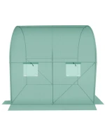 ZAHRADNÍ TUNEL 200x200x200 cm PE KONSTRUKCE ZELENÁ OCEL