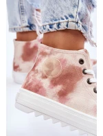 Dámské tenisky High Big Star LL274048 Béžovo-růžová Dámské tenisky High Big Star LL274048 Béžovo-růžová