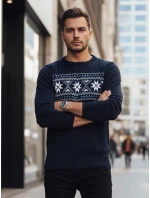 Pánský tmavě modrý svetr FashionStreet WX2277