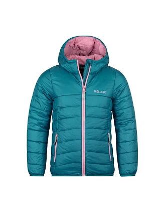 Trollkids Dívčí přechodná dětská bunda Eikefjord teal/mauve (464-334)