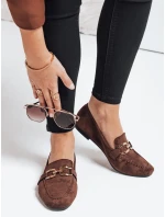 Dámské semišové hnědé mokasíny FashionStreet ZY1177