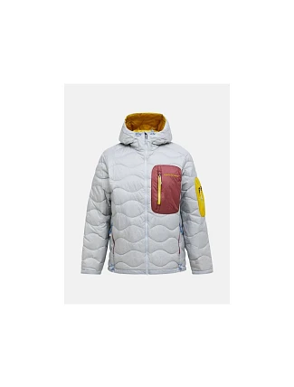 Pánská péřová bunda PEAK PERFORMANCE M Helium Utility Down Hood Jacket, šedá Pánská péřová bunda PEAK PERFORMANCE M Helium Utility Down Hood Jacket, šedá
