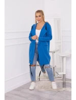 Chrpově modrá zateplená bunda s kapucí