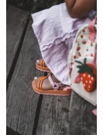 Dětské vonící sandálky na suchý zip ZAXY LL385026 Oranžové