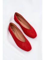 Klasické Baletky Z Eko Semiše Červené Osallin
