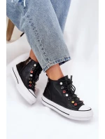 Kožené Vysoké Tenisky Dámské GOE RR2N4101 Černé