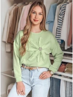 Dámská oversize mikina s květinami PETITKA mint FashionStreet BY1389