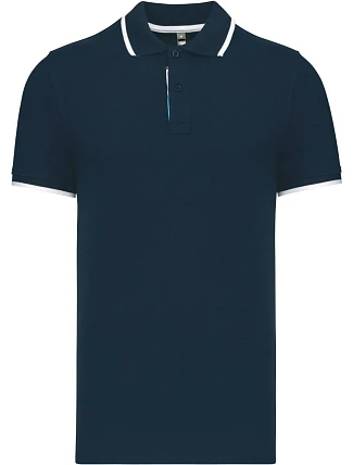 Kariban K 245 Pánské kontrastní piqué polo 20.K245 navy/white/light turquoise Kariban K 245 Pánské kontrastní piqué polo 20.K245 navy/white/light turquoise